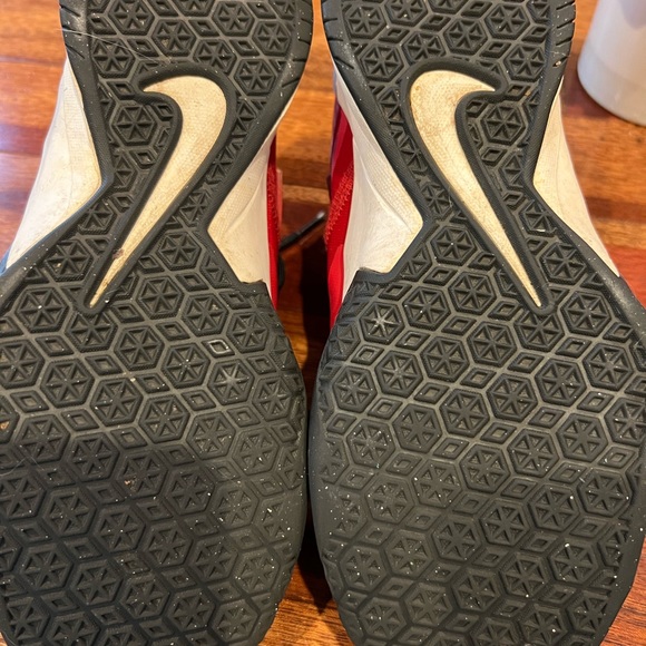 Nike Lebron red leather basketball sneakers. Size 7Y. Fits like women’s size 7. - Picture 3 of 6